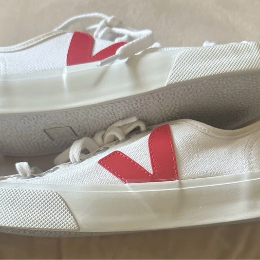 Veja White and Red Women's Sneakers